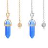 AliExpress alta venda pedra de energia colorida coluna hexagonal de ponta dupla pêndulo espiritual meditação joia de cristal natural atacado