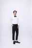 Traje de Padrino Camisa de Manga Larga Blanca para Hombre Ropa Formal Profesional Sin Planchar Ropa de Trabajo Camisa de Boda de Negocios Ropa de Trabajo