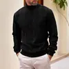 Ropa de punto europea de talla estándar para otoño e invierno, ropa de punto, diaria, color liso, moda joven para hombre, jacquard, cuello alto, lana cálida