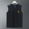 Chaleco de Verano para Hombre Camiseta sin Mangas de Secado Rápido Seda de Hielo Fresca Top Deportivo Suelto para Correr Manga Corta Ropa de Entrenamiento Fitness