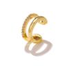 Sweet Cool Spice Geométrico Micro-incrustado Zircon Ear Clip Moda Estrela de Seis Pontas Ear Clip Brincos Empilhados Europeus e Americanos