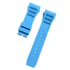 Pulseira de silicone de reposição Richard RM055/011/052 25mm à prova d'água e de suor corrente de relógio de borracha