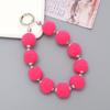 Otoño e Invierno nuevo estilo coreano colgante de bola de felpa hecho a mano con cuentas colgante para teléfono móvil pulsera corta cadena antica para mujeres