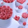 Balde Abraço de Flores Eternas Presente Dia das Mães Caixa Quadrada de 4 Peças Rosas Eternas Mais Vendido Corrimão de Escada Decoração de Casamento