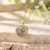 Pendente Giratório de Design Criativo Flor Bauhinia Zircônia Rosa Cobre Colar Feminino Super Brilhante Estilo Palácio Francês Flor de Cinco Pétalas