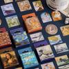 Pintura al óleo Cielo de Van Gogh Sellos Redondos de Viento Pegatinas No Repetir Pegatinas para Diario Personal Alto Valor de Color Pegatinas Base DIY