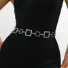 Acessórios de moda transfronteiriços versáteis corrente de cinto feminina fina corrente de cintura metálica decorativa longa para vestido de camisa T-shirt