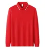 Camisa polo clásica de manga larga a rayas, de ajuste ceñido y alta elasticidad para hombre, adecuada para ropa de trabajo, se puede imprimir o bordar