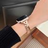 Correa de Metal Fina de Espiga de Trigo Adecuada para Correa de Apple Estilo Xiaoxiang applewatch45678 Generación Mujeres Mayores