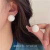 Brincos Redondos de Acrílico Branco Francês de Cores Vibrantes Brilhantes de Alta Qualidade Elegantes Doces Modernos Adequados para o Verão