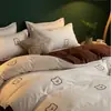 Juego de Sábanas de Cuatro Piezas, Juego de Tres Piezas para Dormitorio de Estudiante Individual de Invierno, Funda de Edredón Cepillada, Ropa de Cama de Dibujos Animados