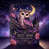 Planificador Mensual Cuatrienal 2027-2030 Transfronterizo, Cubierta con Estampado de Búho Estrellado, Cuaderno Espiralado, Venta al por Mayor para Comercio Exterior