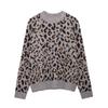 Cárdigan de punto jacquard con estampado animal de otoño e invierno 2024 para mujer europea y americana de comercio exterior transfronterizo de Amazon, abrigo de manga larga