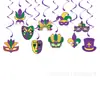 Decoración Fiesta de Carnaval Corona Máscara Colgante Espiral Tema Mascarada Suministros para Fiesta Colgante Inserto