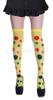 Calcetines de payaso transfronterizos de lunares blancos y negros Halloween Navidad Fiesta festival calcetines altos con lazo de lunares Festival