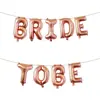 16 polegadas filme de alumínio balão carta conjunto rosa de ouro noiva para ser casamento casamento noivado decoração balão