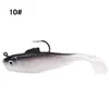 3g/10g/28g padrão de ventilador peixe T cauda com chumbo único gancho peixe macio embrulhado chumbo peixe atacado pesca ao ar livre isca de PVC