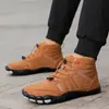 Zapatos de hombre para exteriores transfronterizos, cálidos, forrados de felpa y engrosados, botas de nieve, unisex, duraderos, antideslizantes, zapatos de algodón casuales de invierno para hombres