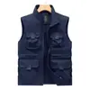 Venda Direta de FábricaColete de Trabalho Roupa de Trabalho Personalização Fotografia ao Ar Livre Secagem Rápida Colete com Vários Bolsos Gilet Tamanho Grande