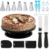 Suministro de Fábrica Mesa Giratoria para Pasteles Decoración Giratoria con Borde Antideslizante Herramientas de Horneado DIY Plástico PP de Grado Alimenticio Mesa Giratoria