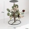 Decoração de Natal Guirlanda Rattan Castiçal Layout de Cena Cortes Simulados Arranjo de Flores Ornamentos Decoração de Parede