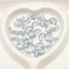 9X14Mm Colgante de Cristal Brillante Luna Agujero Cruz Collar Pulsera Colgante Material para Joyería DIY Accesorios para Ropa