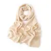 Bufanda de Cachemira para Mujer 100% Cachemira Pura Nueva Moda Versátil Color Sólido Protección Cálida para el Cuello Bufanda Tejida