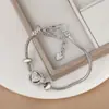 Pulseira de Venda Quente Transfronteiriça Moda Europeia e Americana Design Banhado a Cobre Cravejado com Zircônia Amor Geométrico Redondo Pulseira Novo Produto