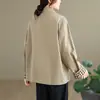 Tiro real Otoño/Invierno Nuevo Holgado Versátil Reductor de Edad Cuadros Patchwork Adelgazante Casual Chaqueta