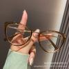 Gafas de ojo de gato retro para mujer de alta gama moda europea y americana lentes ultraligeras planas sin artefacto de maquillaje montura de gafas al por mayor