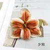 Cabezas de Flor de Lirio Simuladas de Doble Pétalo de Colores Kit de Materiales para Accesorios de Cabello DIY Pasador de Flor Artificial Accesorios Kit de Materiales Pared de Flores de Boda Pequeños Adornos