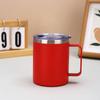 Copo com Alça Plástico Spray 12oz Copo Doméstico a Vácuo de Dupla Camada para Café Mini Caneca de Café Portátil para Carro