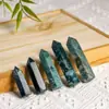 Planta Acuática Natural Ágata Cristal Hexagonal Pilar de Punta Única Piedra Cruda de Ágata Gema Pulida Pilar de Cristal Adorno Fabricante Mayorista