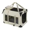Transportador de mascotas de gran capacidad para todas las estaciones, tela de malla transpirable, mochila portátil para perros, bolsa de hombro individual plegable para perros