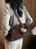 Bolso de hombro retro de moda transfronteriza de gran capacidad para mujer, nuevo bolso de mano de nicho retro de alta calidad