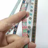 1.2cm Estilo Étnico Colorido Jacquard de Poliéster Rombo Cinta Tejida Retro Decoración del Hogar Correa para Equipaje Ropa de Moda