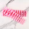 24 Piezas de Herramientas de Manicura, Uñas Postizas, Uñas Adhesivas, Suministro de Fabricantes Parches de Uñas Cortas Ballet Escarchadas