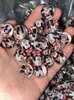 Nuevas Cuentas Redondas de Dibujos Animados Anime con Agujeros Rectos para Cadena de Teléfono, Llavero, Cadena de Bolso, Accesorios para Llavero