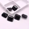 Espinélio Preto Natural Corte Esmeralda Retangular 3*5-8*10mm Pedra com Fundo Pontiagudo para Anel Pendente DIY Incrustação