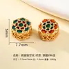 Prata 925 Banhada a Ouro Azul Queimado Flor de Pessegueiro Flor de Ameixa Camélia Flor de Begônia Passante Contas Separadas Contas Soltas Pulseira DIY Acessórios de Prata