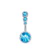 Acero Inoxidable Serie Azul Uña Uña Moda Ojo del Diablo Colgante Anillo para Uña Micro-incrustado Zircón Exquisito Joyería Perforante
