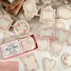 Altamente estéticas, artísticas, frescas y elegantes, notas adhesivas repujadas de la serie "Viejos Sueños" con bordes de encaje estilo sal para journaling