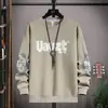 Sudadera para Hombre Primavera y Otoño Cuello Redondo Marca de Moda Nueva para Hombre Tops de Manga Larga Otoño con Capucha Ropa de Primavera