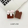 Galletas de Dibujos Animados Creativas Gatito de Chocolate Accesorios de Resina DIY Zapatos con Agujeros Zapatos Flor Carcasa para Teléfono Móvil Horquilla Mechón Adhesivo