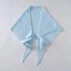 Bufanda triangular de punto para mujer, color sólido retro, 100% cachemira pura, diseño calado para mayor comodidad y un look estilo coreano.