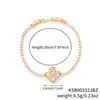 Pulsera de trébol de cuatro hojas Joyería transfronteriza para mujer Pulsera minimalista de nicho de otoño Cobre incrustado con circonita Joyería de mano versátil y de moda