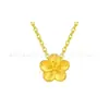 Colar com Pingente de Ouro Puro 999 Shenzhen Shuibei Ouro Duro 3D Indústria da Beleza Dia dos Namorados Joias de Ouro Presente Prático