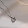 Collar de Acero de Titanio de Moda que No se Desvanece para Mujer, Lujo Ligero con un Toque de Alta Gama, Diseño de Nicho Estilo Coreano, Accesorio de Cadena Simple para Clavícula