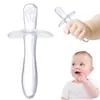 Escova de Dentes de Silicone para Bebê 0-1 Anos Escova de Dentes para Bebê Limpador de Língua para Bebê Artefato de Higiene Oral para Bebês Pequenos Mês de Idade Venda por Atacado