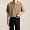 Camisa Polo de Lujo Ligero Camiseta de Manga Corta para Hombre Nueva Tendencia Verano 2025 Ropa Casual de Trabajo Camiseta con Cuello